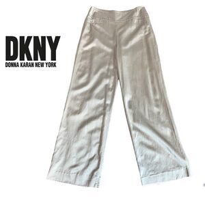 Donna Karan black label Ivory cream satin pants